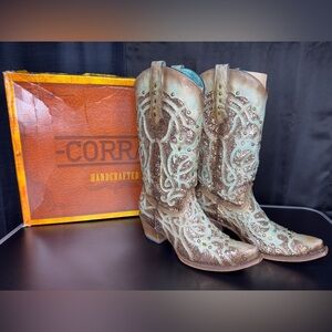 Corral LD Mint Glitter Boots